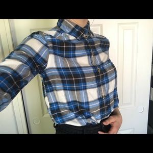 American Eagle Ahh-mazingly Soft Blue Flannel